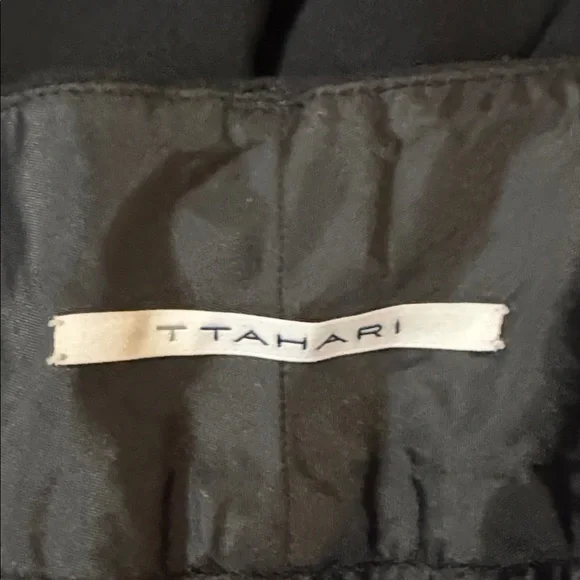 T Tahari Black Trousers w/ Wide Waistband - Picture 8 of 9